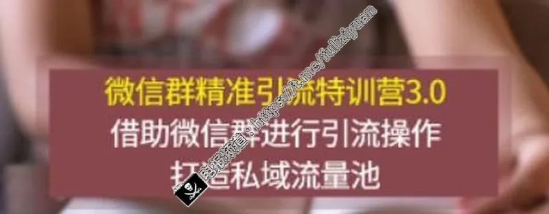 微信群精准引流特训营3.0